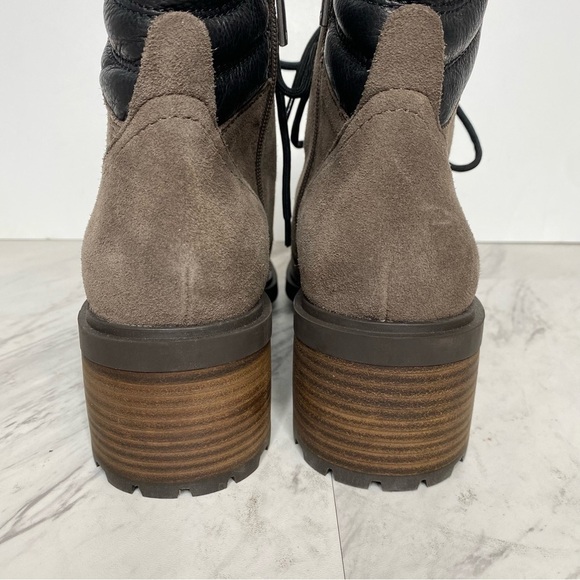 New! Lucky Brand Dareek Lace Up Combat Bootie 9 1/2 M - Picture 4 of 14